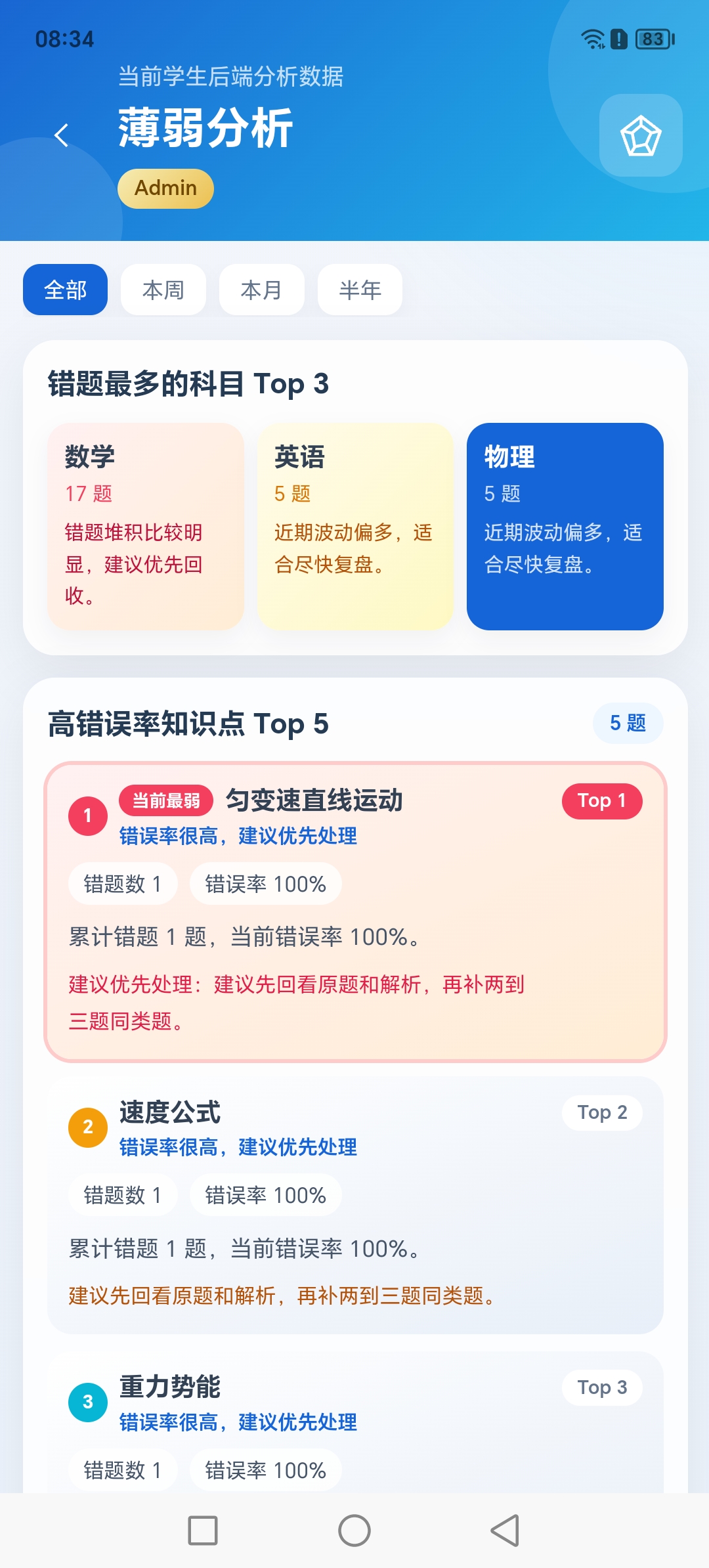 移动端 App 复习计划截图